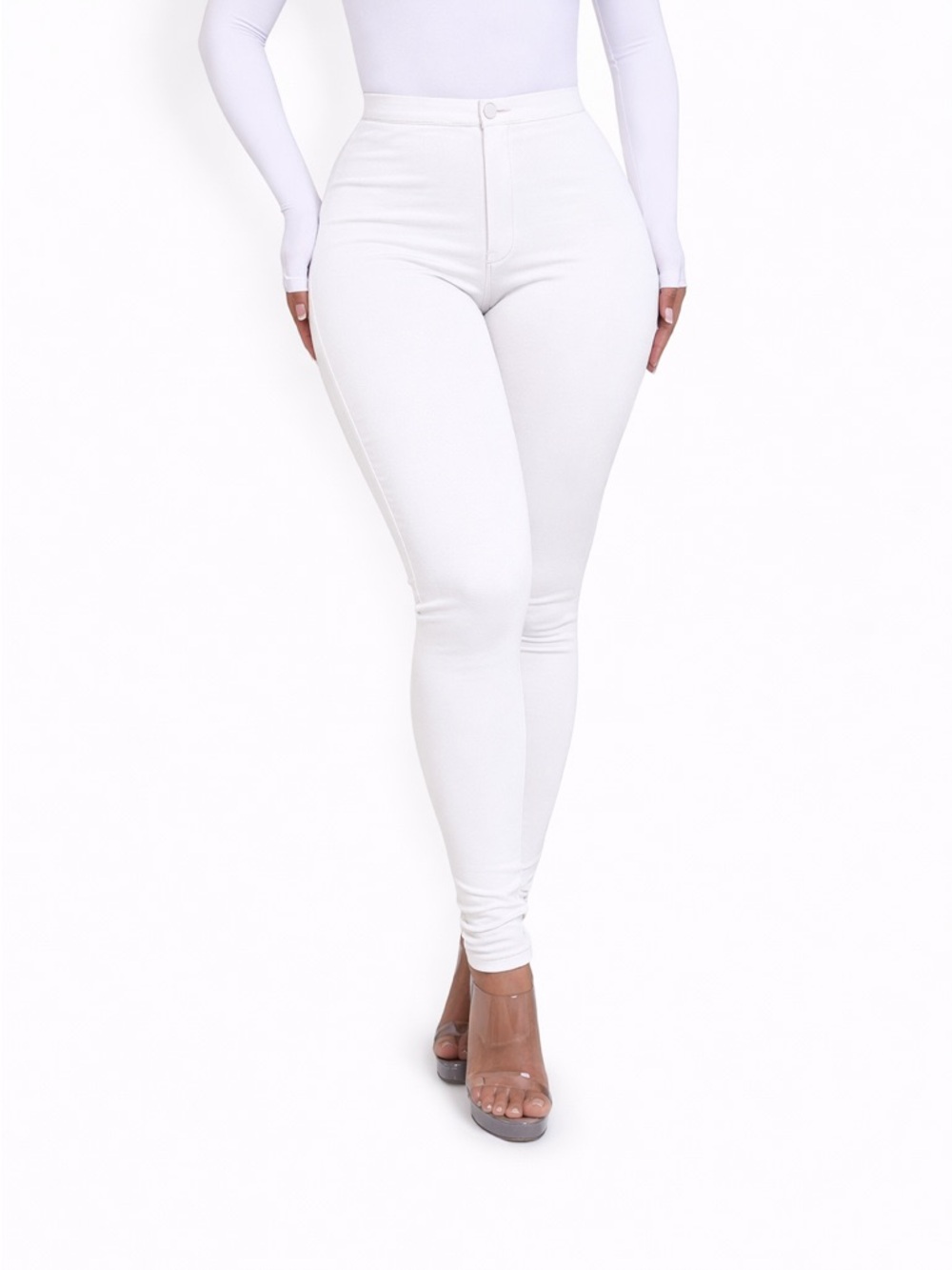 2 for $30 Women’s White High-Rise Skinny Pants — Stretch Slim Fit
